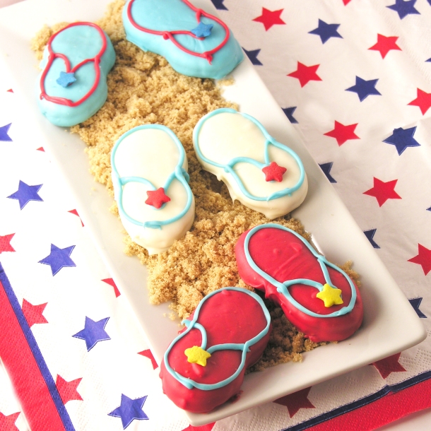 Patriotic Flip Flop Cookies!