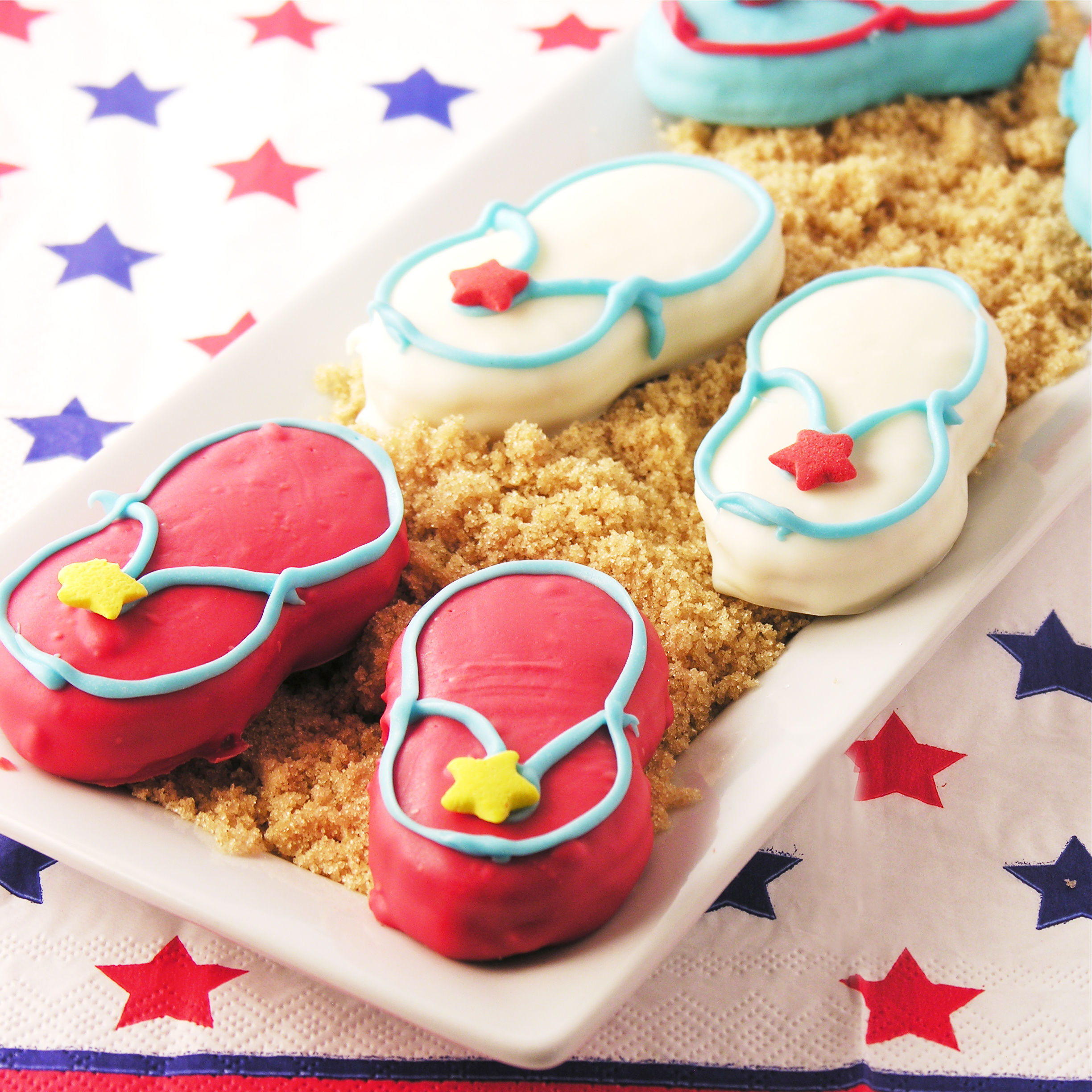 Patriotic Flip Flop Cookies!!!!